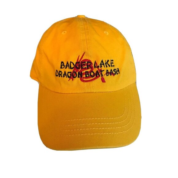Badger Lake Dragon Boat Bash Yellow Adjustable Cotton Baseball Cap - Picture 1 of 7